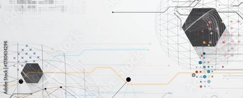 Abstract network technology and science, business background