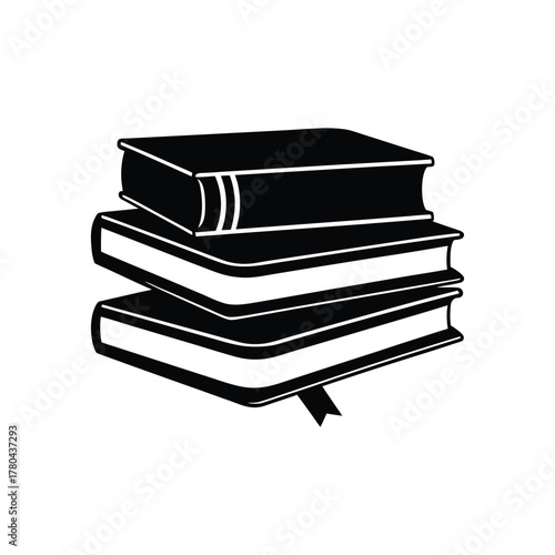 Stack of Books Icon - Education and Knowledge Symbol Vector