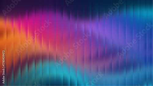 Abstract vertical stripes of vibrant gradient colors in a soft blurry pattern