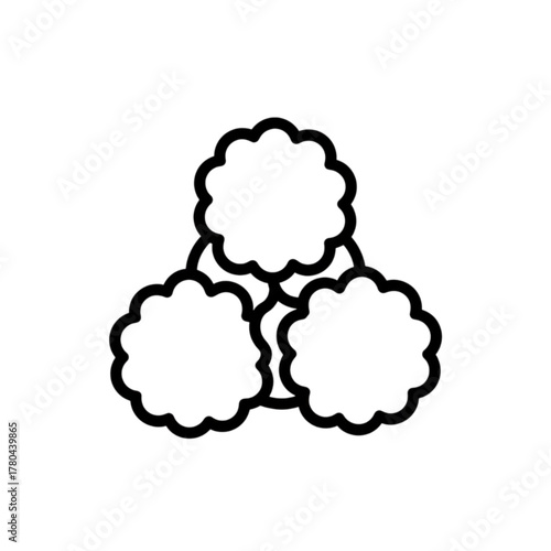 Data Cluster, Network Aggregation, and Cloud Services Outline Vector Icon