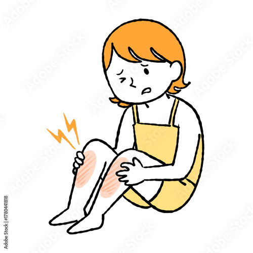 炎症で足がヒリヒリする女性