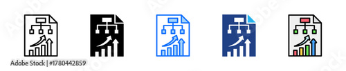 Business Plan Icon Set Multiple Style Collection