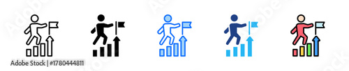 Personal Growth Icon Set Multiple Style Collection