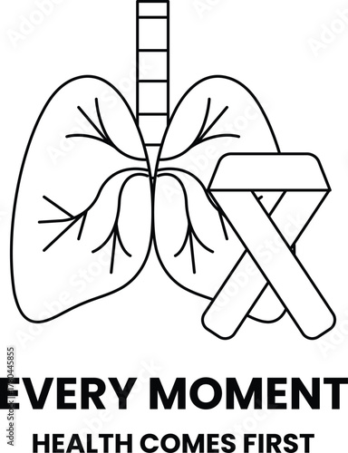 A drawing of a lung