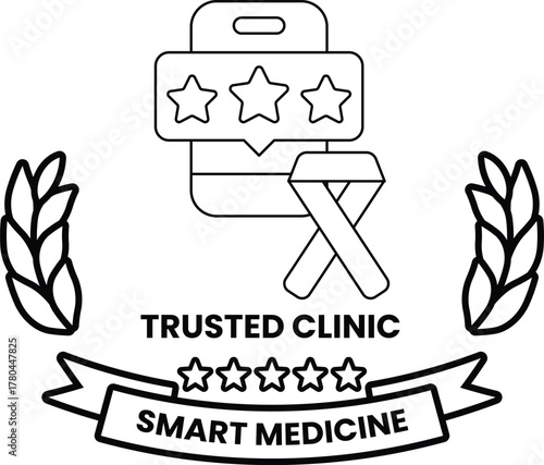 A logo for a trusted clinic that is smart medicine