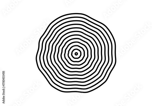 Icono negro de corte de madera