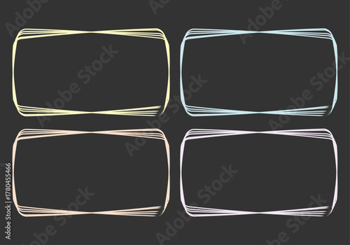 Rectángulo de trazo de pincel color pastel 