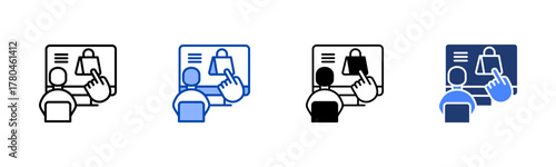 User Interface icon set multiple style collection
