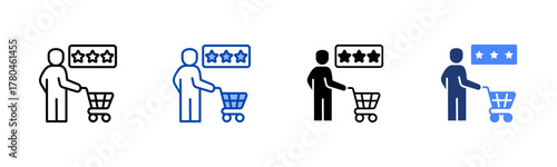 Customer Experience icon set multiple style collection
