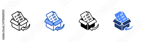 Order Fulfillment icon set multiple style collection