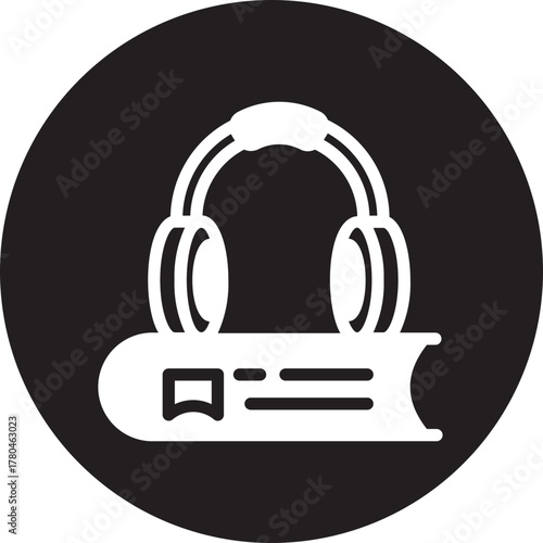 audio book glyph icon