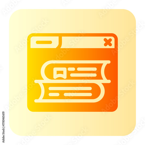 online learning gradient icon