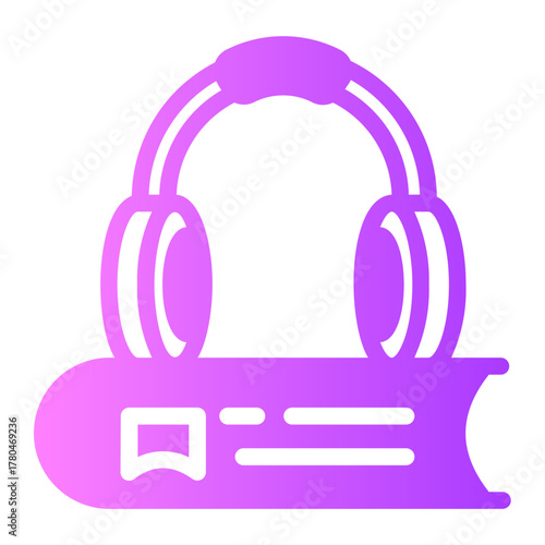 audio book gradient icon