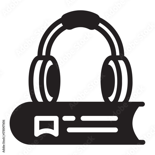 audio book glyph icon