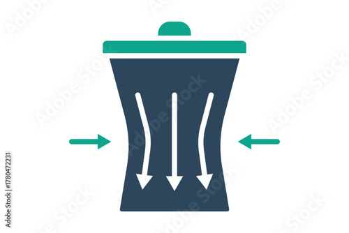 Reduce icon. solid icon style. icon related to zero waste. waste elements vector illustration