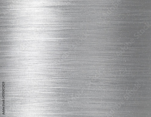 Seamless Brushed Metal Texture with Fine Grain Lines, Silver Steel Surface Background