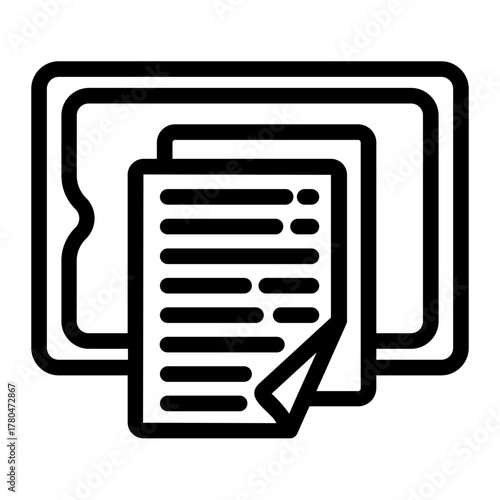 online learning line icon