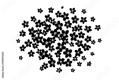 Radiant Forget Me Nots | Clean, isolated vector art for creative projects.