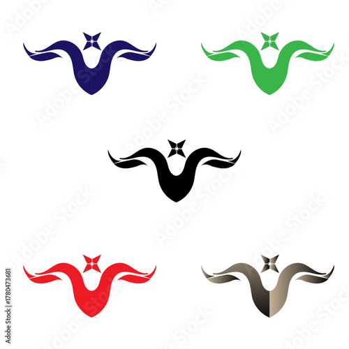 Flying Bird Logo Pack 5 Symbolic Variants with Star Accent for Branding.ai