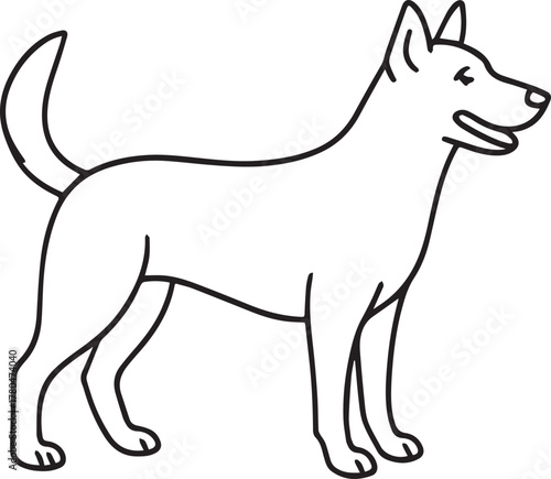 Simple Standing Dog