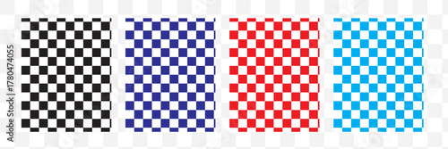 Black and white checker pattern vector illustration. Abstract checkered chessboard or checkerboard for game, grid with geometric square shape, race or rally flag and mosaic floor tile 