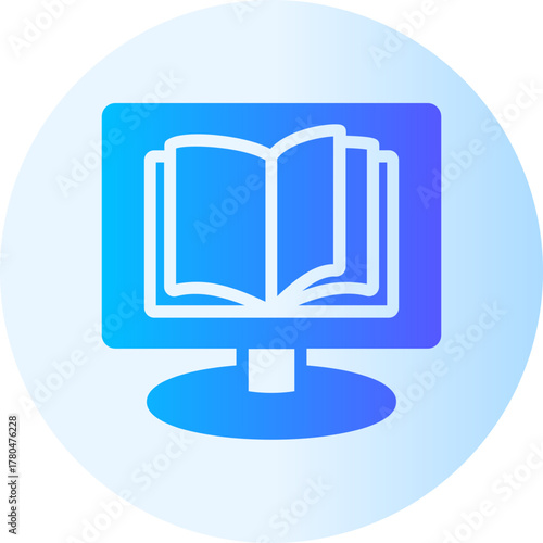 online learning gradient icon