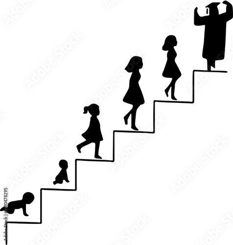 silhouettes of succes life a woman 
