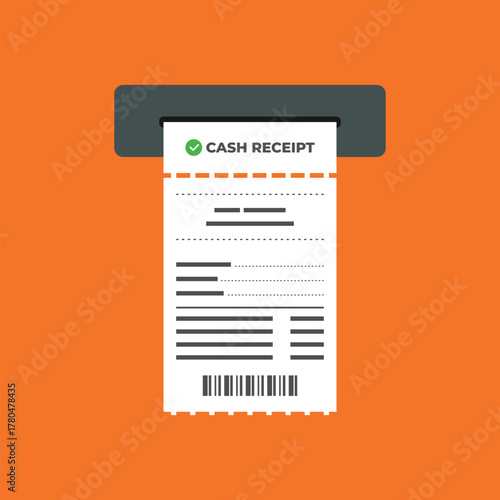 Modern vector proof of payment 