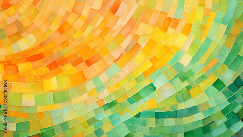 ブラシのテクスチャ　モザイクタイルの背景画
