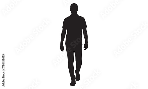 Man walking silhouette with adobe illustrator icon