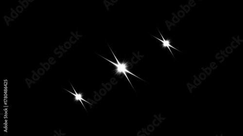 Wallpaper Mural Twinkle Sparkling stars Shine animation, white cartoon stars, white glowing doodle star glitter sky animation, with shine and twinkle motion background loop on black screen 4k Torontodigital.ca