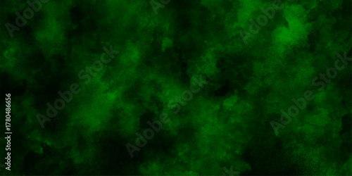 Abstract green watercolor background, natural organic shapes and design. grunge green interior vector background, dark green and black background, splashes and stains for presentation and cover. 