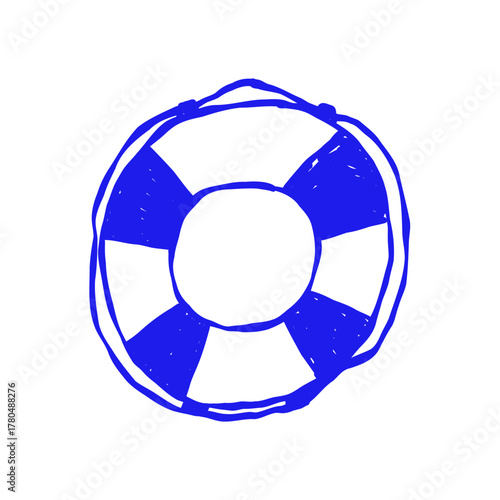 Lifebuoy Blue Sketch