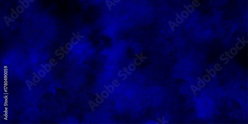 Blue dark grunge texture background, Seamless Blue grunge texture vintage background, Light blue grunge paper texture, blue watercolor painting textured on black grunge paper. 