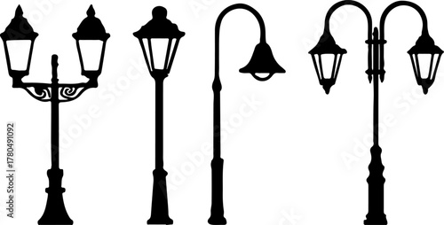 Street light vector, vector of street light, street light creative vector art, vector of street light illustration