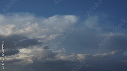 Time-Lapse of Moving Clouds in Blue Sky — Beautiful Natural Weather Background