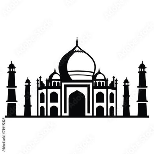 taj mahal vector illustration