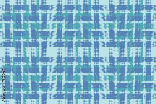 Hotel vector textile texture, masculine pattern tartan fabric. Ornament plaid seamless check background in cyan and light colors.