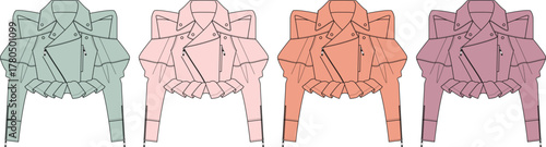 Stylish Jacket Designs Explore a Range of Colorful, Trendy Outerwear for Fashion Enthusiasts