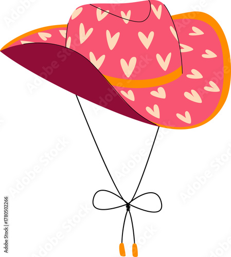 Hearts Western Hat