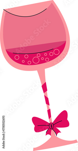 Wine Glass with Bow