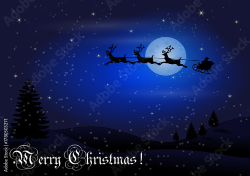 santa claus and sleigh