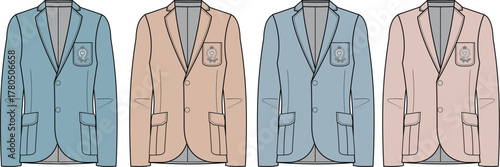 Stylish Color Palette for Fashion Design A Collection of Blazer Options in Various Hues