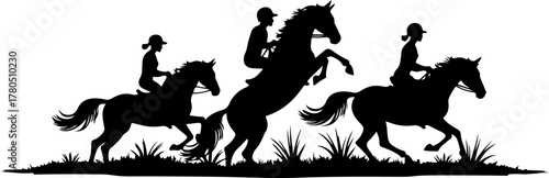 Horse Riders Silhouette