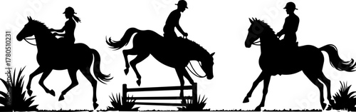 Horse Riders Silhouette