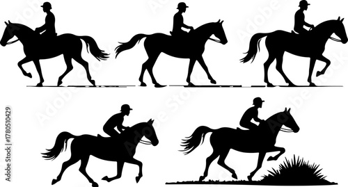 Horse Riders Silhouette