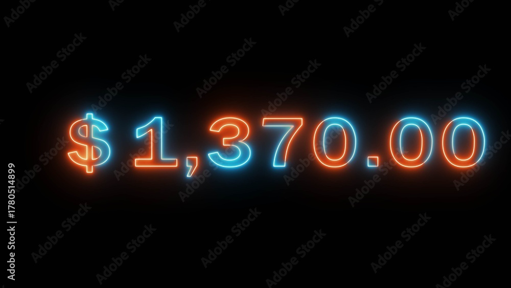 Fototapeta premium Business counting dollar illustration number. Financial count dollar number.