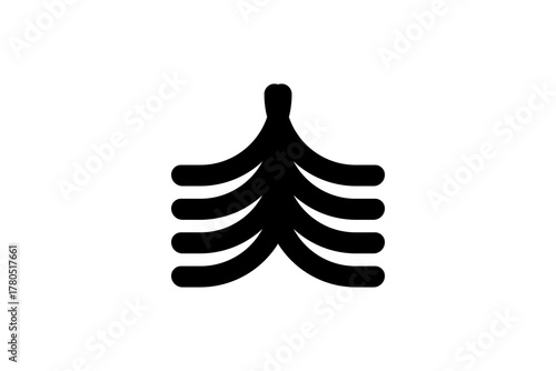 Everglyph: A Stylized Conifer Tree Icon Representing Nature, Simplicity, and Evergreen Symbolism