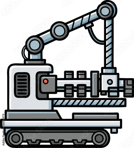 Industrial Robotic Arm Machine Automation Manufacturing Process.