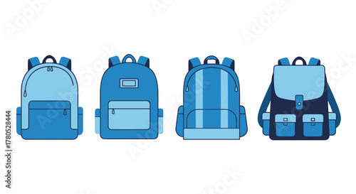 Stylish blue backpacks for school, travel, and adventures - perfect for kids, students, and anyone on the go